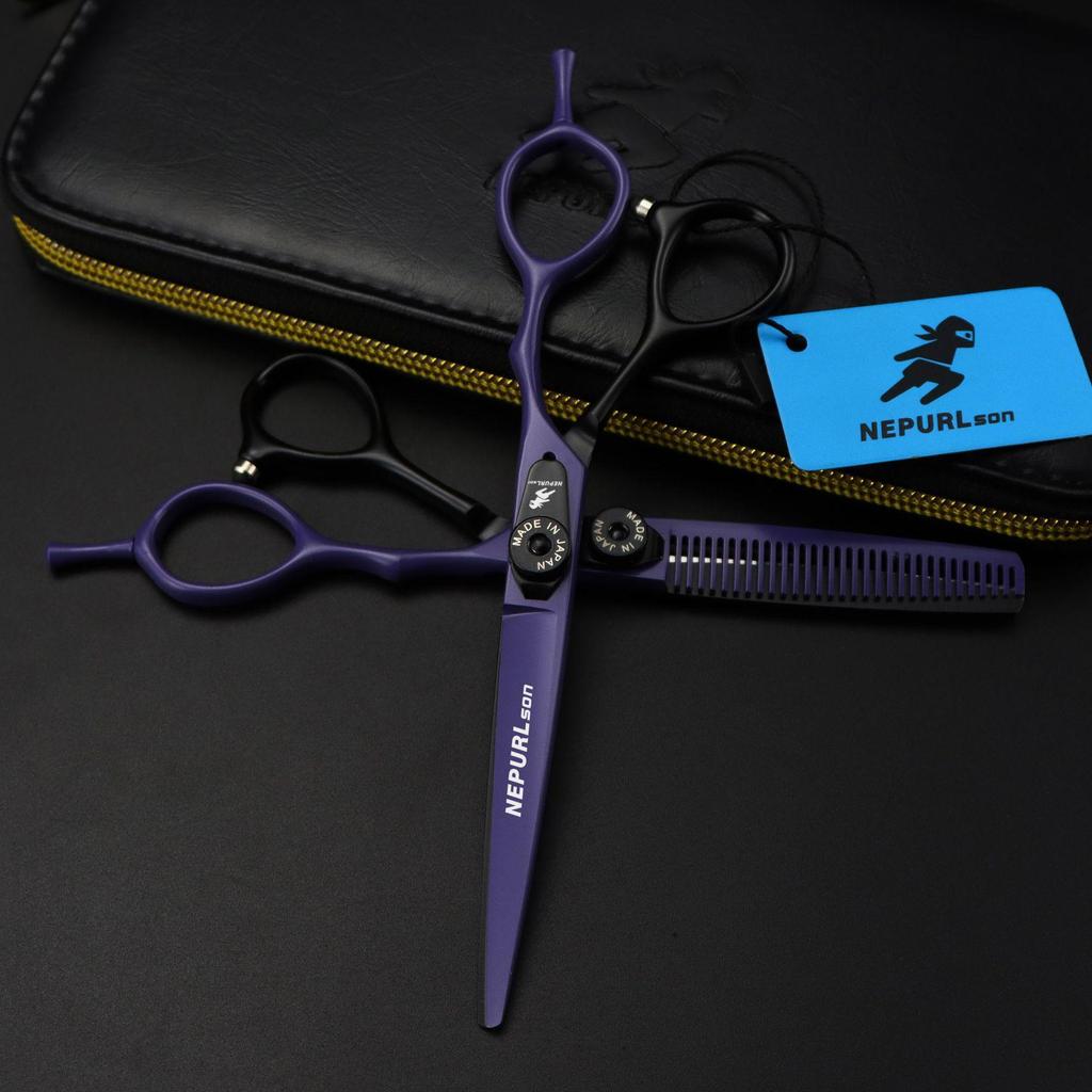 6,0" Парикмахерские ножницы Napson Черно-фиолетовые FGF05
