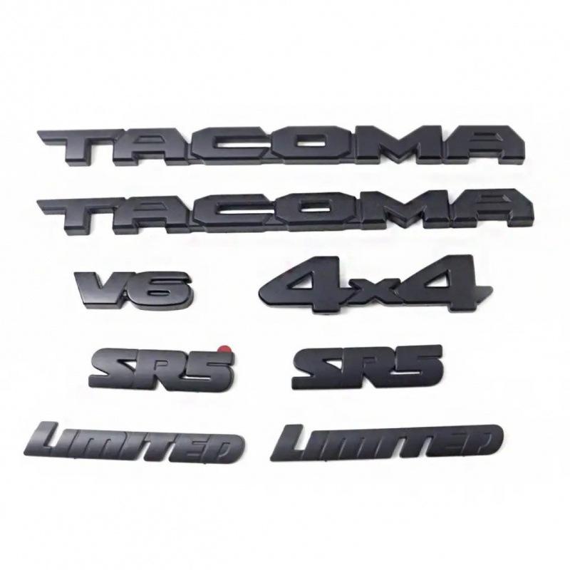 Комплект 3D накладок на эмблемы Tacoma для пикапа V6 4X4 SR5