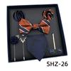 Men'S Tie Light Luxury Gift Box Wedding Tie Bow Tie Pocket Towel Brooch Cuffs Father'S Day Gift Box