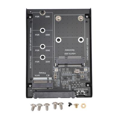 Корпус для SSD M.2 NGFF MSATA 6 Гбит/с M.2 NGFF KEY B MSATA SSD Жесткий диск в Серийный ATA3.0 Конвертер Адаптер для Win 7 8