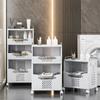 Laundry Basket Durable Rolling Trolley MultiStorey Cart Storage Shelf Movable Gap Storage Rack Bathroom Laundry Basket Organizer