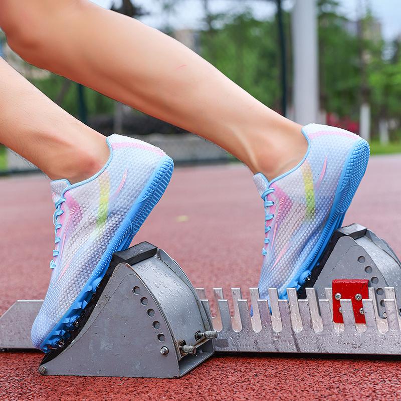 Высококачественные мужские кроссовки для легкой атлетики, противоскользящие, мужские спортивные кроссовки с шипами для трека, уличные соревновательные шиповки для бега