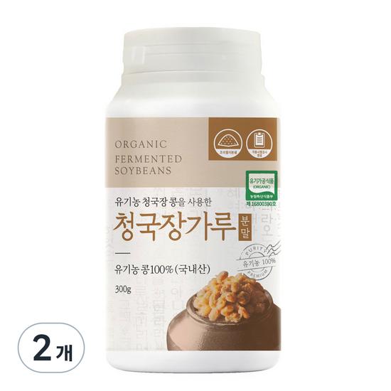 Organic Maru Organic Cheonggukjang Powder, 300g, 2 pieces,Korean Health Food