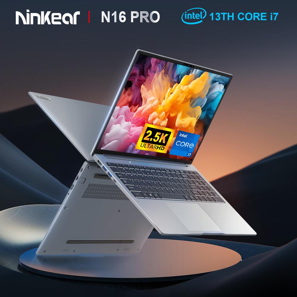 Ninkear Ноутбук N16 Pro, 16 дюймов, IPS-экран, 2560*1600, Intel Core i7-13620H, 32 ГБ ОЗУ + 1 ТБ SSD
