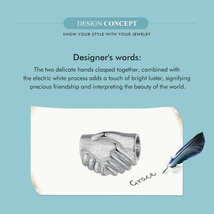 WOSTU Стерлингового серебра 925 пробы, подвески в виде дружбы и рукопожатия, бусины, подходят для оригинального браслета, ожерелье «сделай сам», для женщин, изготовление ювелирных изделий