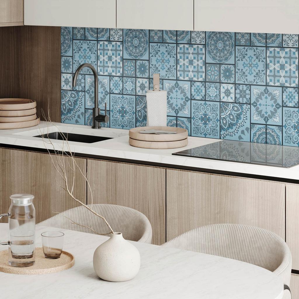 Dekor Ścienny Panel Pcv Ze Wzorem Do Pokoju 100X50 Cm Wzory W Mozaice Geometrycznej