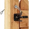 Self Locking Fence Gate Latch Carbon Steel Silver/Lock Post Mount with Stainless Steel Spring Cable Pull Adjustable Gate Latch Cable Pull for Metal