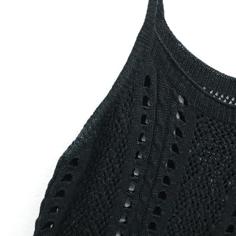 Летние женские трикотажные пляжные праздничные платья с вырезами, купальники, прикрывающие платье-халтер на берегу моря