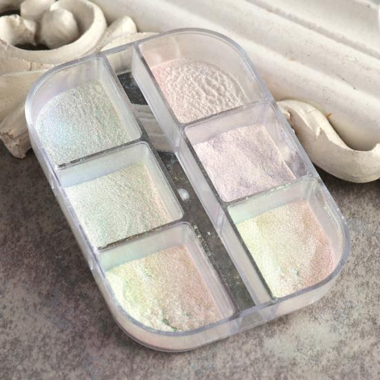 Зеркальная пудра для ногтей Shiny Ice Penetration Lightweight Sparkly Aurora Nail Glitter Powders