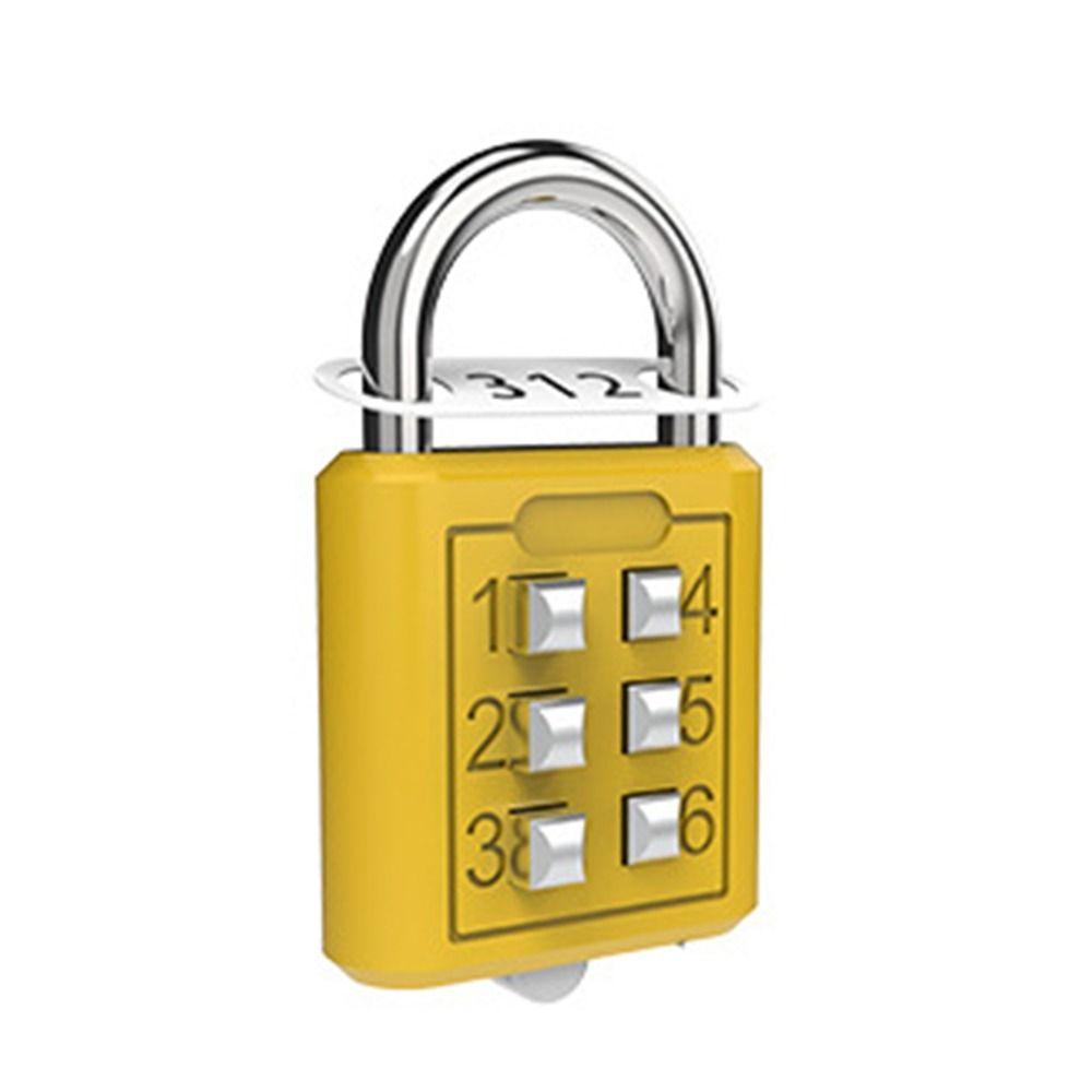 Security Dormitory Cabinet  Lock Luggage Padlock Backpack Zipper Lock 6 Digit Button Password Lock