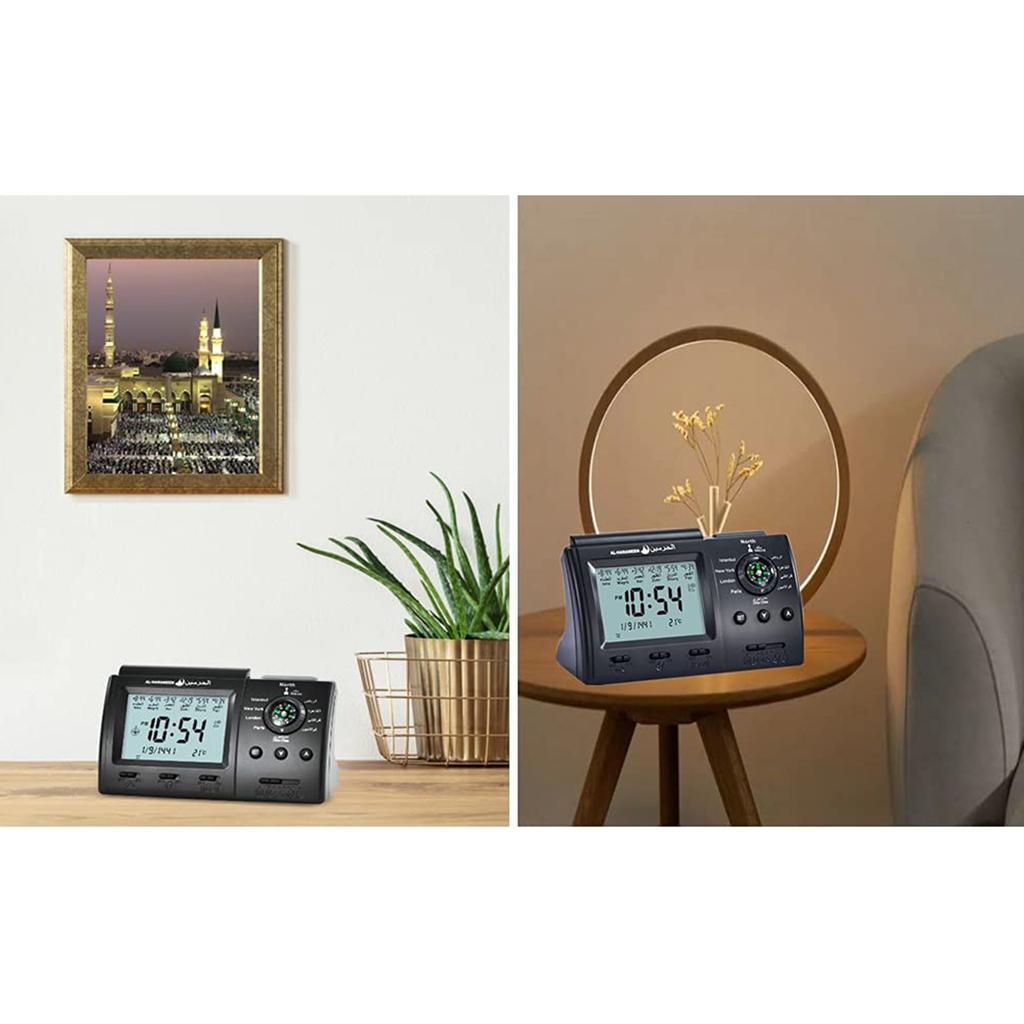 Азан Настольные часы Мусульманские настольные часы Ремесла Домашнее украшение для дома Спальня Общежитие Офисные принадлежности