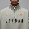 Men's Jordan Sweatshirts Men's Beige Gray Stand Collar Moderate