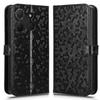 For TCL 503 Wallet Case Dot Pattern Imprint PU Leather Phone Cover