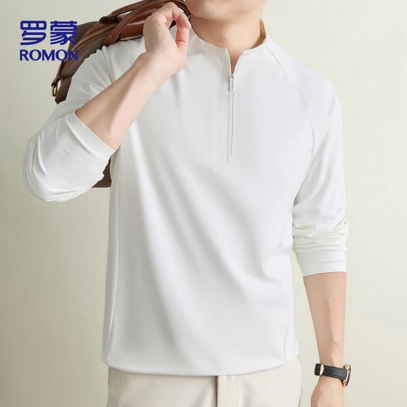 Romon Men's Fall Half-Zip Long-Sleeve Top