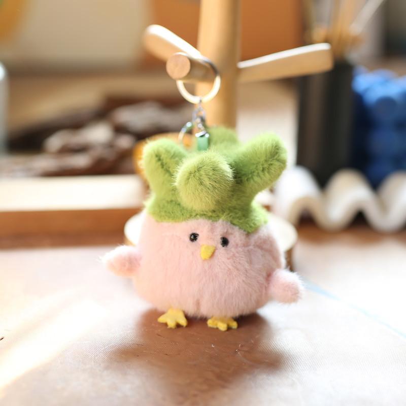 Cute Chicken Plush Toy With Short Plush Material For Kids And Bag Decor