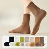 Women's Autumn 90 Degrees Right Angle 7A Antimicrobial Deodorant Wicker Breathable Mid Tube Socks
