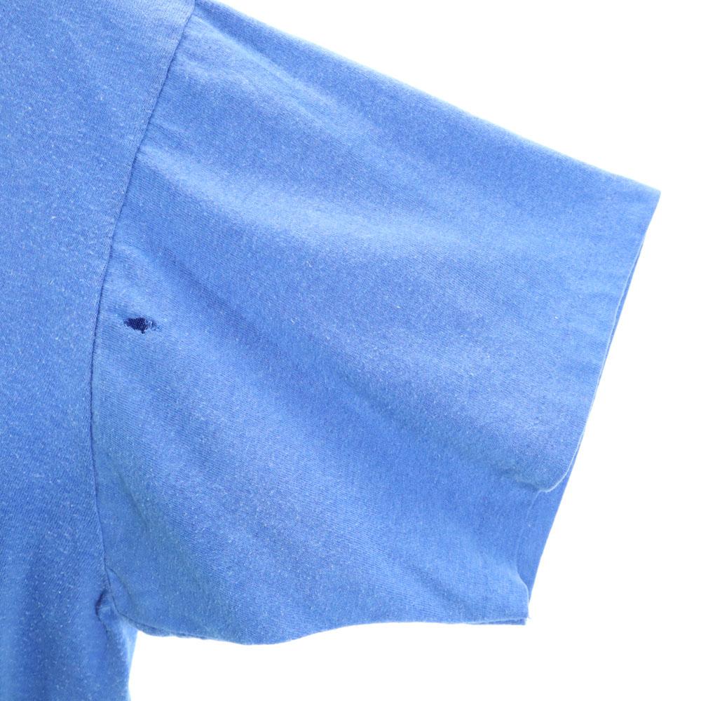 CocaCola 80-е винтажная футболка с коротким рукавом и одинарной строчкой L синяя мужская б/у