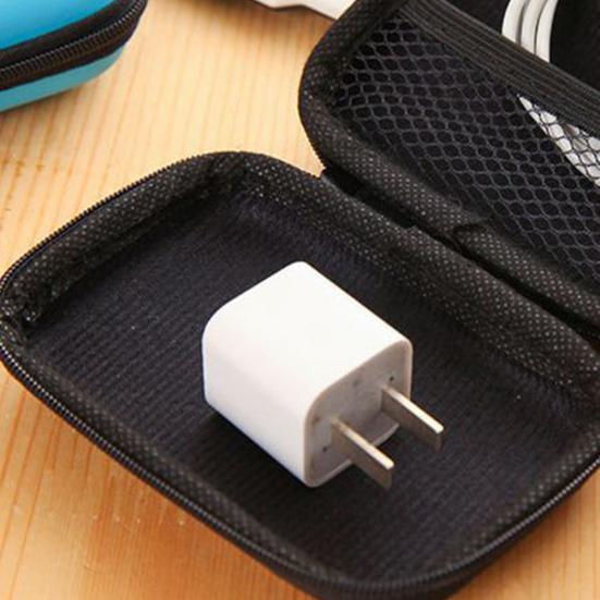 Портативная квадратная/прямоугольная нейлоновая USB-дисковая сумка для хранения наушников-органайзера