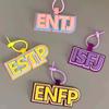 Letter MBTI Key Chain Korean Style 16 Type Personality Key Chain Non-woven Pendant  Decoration