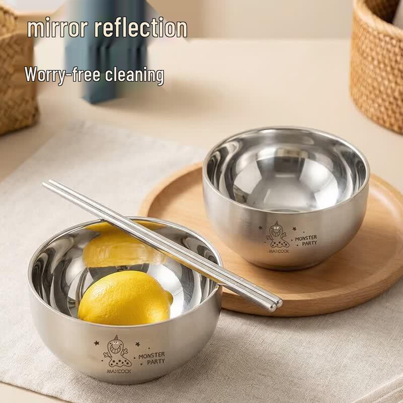 Mei Chu 316L Нержавеющая сталь Изолированная детская миска Ditto