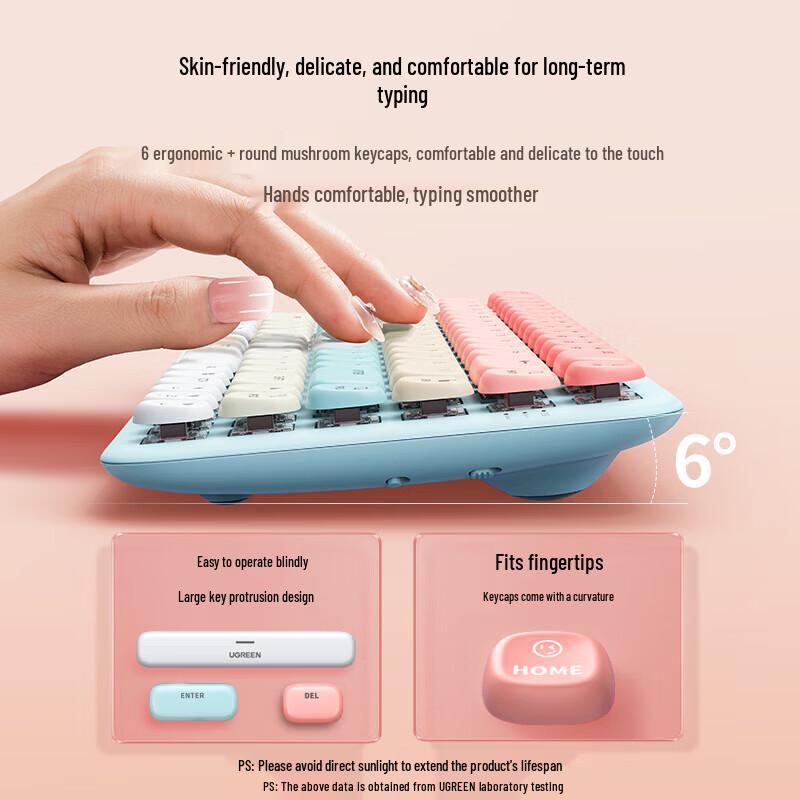 UGREEN Fun+ 84-Key Dual-Mode Low-Profile Mechanical Keyboard