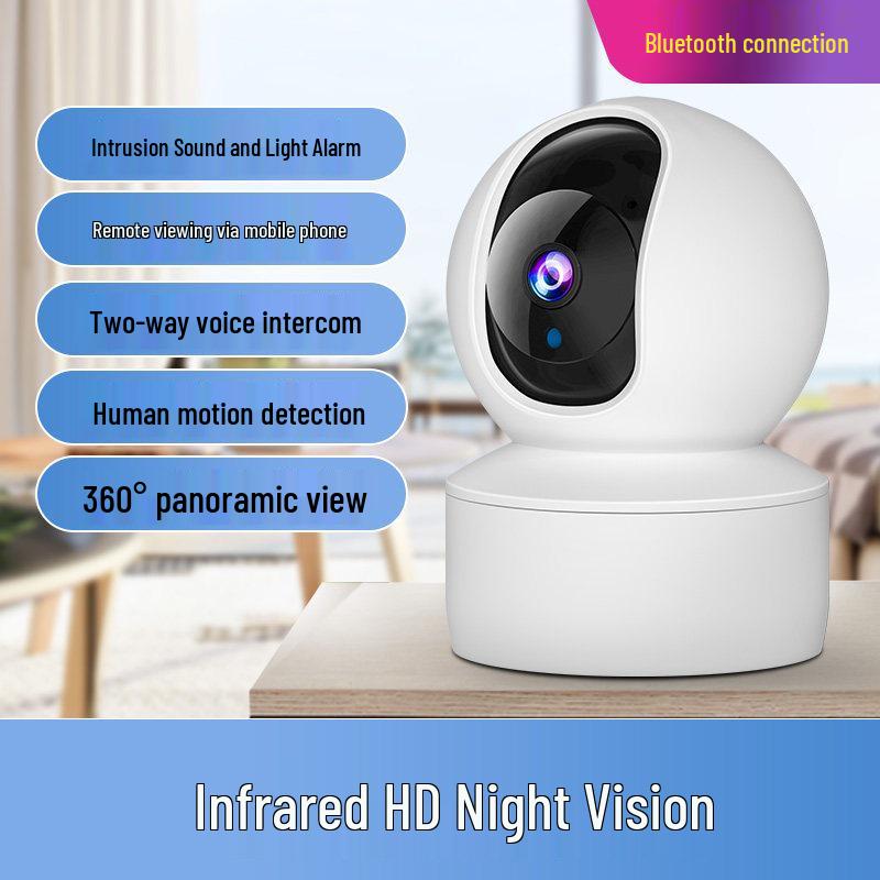 360° Smart WiFi Indoor Wireless Camera with Remote Mobile Monitor and HD Vision