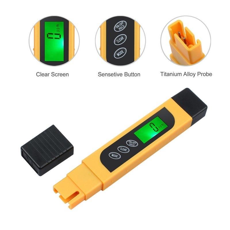 3 в 1 Интеллектуальное многофункциональное устройство для проверки качества воды с подсветкой Ручка-детектор