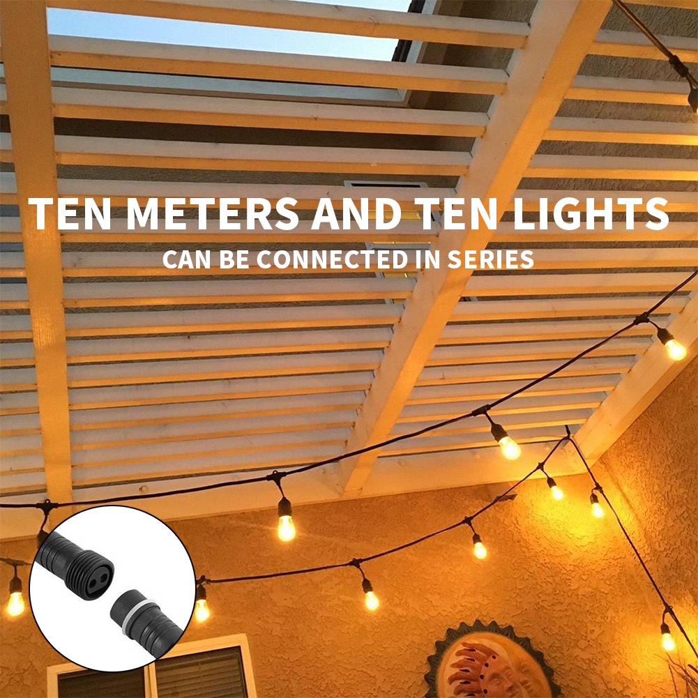 10 больших подключаемых светильников коммерческого класса, водонепроницаемые уличные гирлянды, светодиодные гирлянды, украшения для сада, праздника, свадьбы