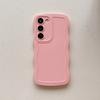 Волнистая рамка сплошной цвет для Samsung S25 Ultra S24 S23 A54 A73 A33 5G Galaxy A71 A52 S22 S21 FE A34 5G TPU противоударный чехол с браслетом