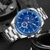 Fashion Business Men's Watch Men's Quartz Watch Stainless Steel Watch Large Dial Watch Casual Men's Watch Sports Watch Calendar Watch