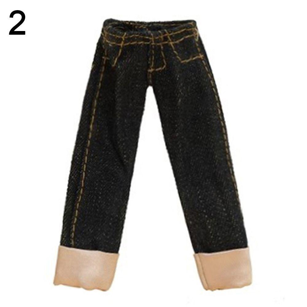 Мода для куклы OB22 Повседневная одежда Цветочные джинсы Одежда Аксессуары Кожаные брюки Кукольные брюки