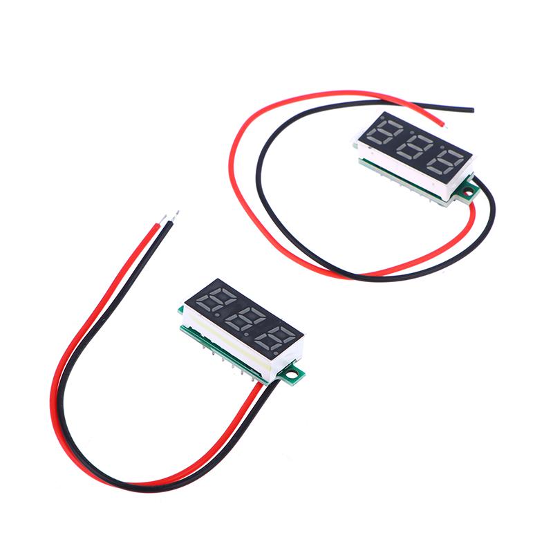 Вольтметр постоянного напряжения 5-30 В 0,28 дюйма светодиодный цифровой вольтметр авто автомобиль мобильный источник питания тестер напряжения детектор красный зеленый синий желтый
