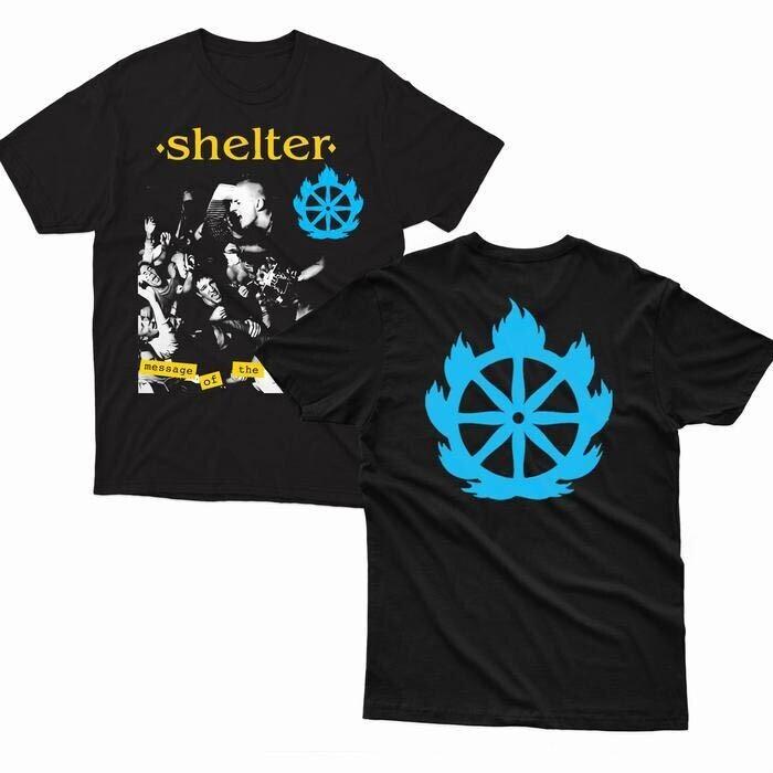 SHELTER Футболка с коротким рукавом Хлопок Черный Все размеры Унисекс