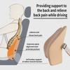 Подушка с поддержкой поясницы из пены с эффектом памяти для автомобилей - Поддержка спины сиденья автомобиля(бежевый)