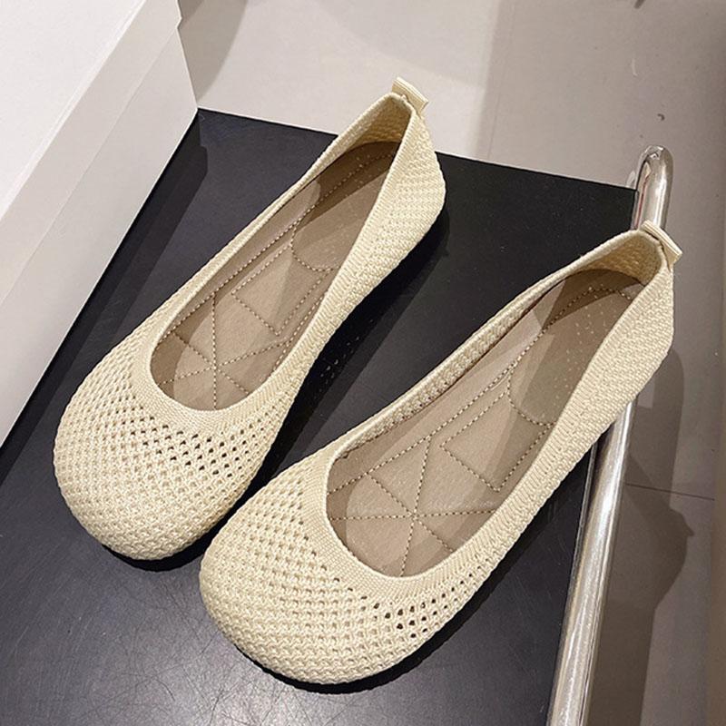 Летняя новая женская обувь большого размера, модная сетчатая выдолбленная дышащая мягкая подошва, нескользящая повседневная обувь на плоской подошве для женщин