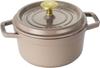 Staub Cocotte Round Linen 16 см латунная ручка для двух рук литой эмалированный горшок IH совместимый японский продукт с серийным номером La Cocotte Round Linen Brass Knob "Pico"