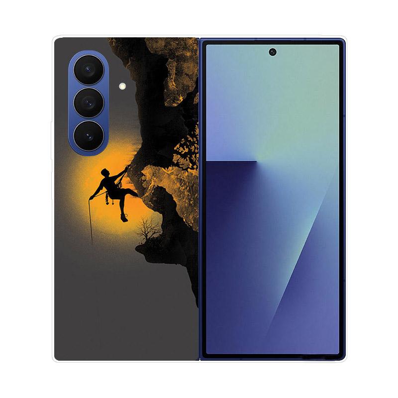 Для Samsung Galaxy Z Fold 7 6 5 4 3 2 Чехол Прозрачная Защитная Задняя Крышка Жесткий ПК Корпус Для Samsung Z Fold7 Fold6 Fold5 Чехол