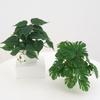 23 Leaves Artificial Green Plant Leaves Tropical Plant Real Touch Silk Turtle Back Bamboo Leaves Lifelike Large