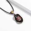 Luxury AAAA Red Large Zircon Pendant Fashion Black Gold Jewelry Irregular Oval Shape Pendant Women's for Necklace