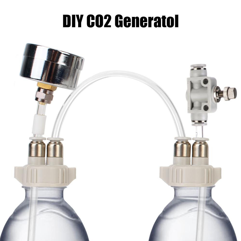 CO2 Valve Diffuser For Fish Tank Water Grass CO2 Generator System Kit Aquarium Supplies With Pressure Air Flow Device