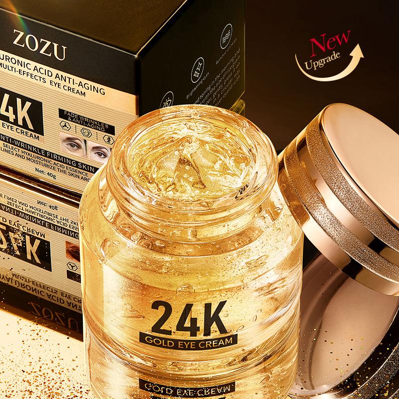 ZOZU 24k Золото Гиалуроновая Кислота Крем для Кожи Вокруг Глаз Против Темных Кругов Мешков Укрепляющий Увлажняющий Уход за Кожей Вокруг Глаз