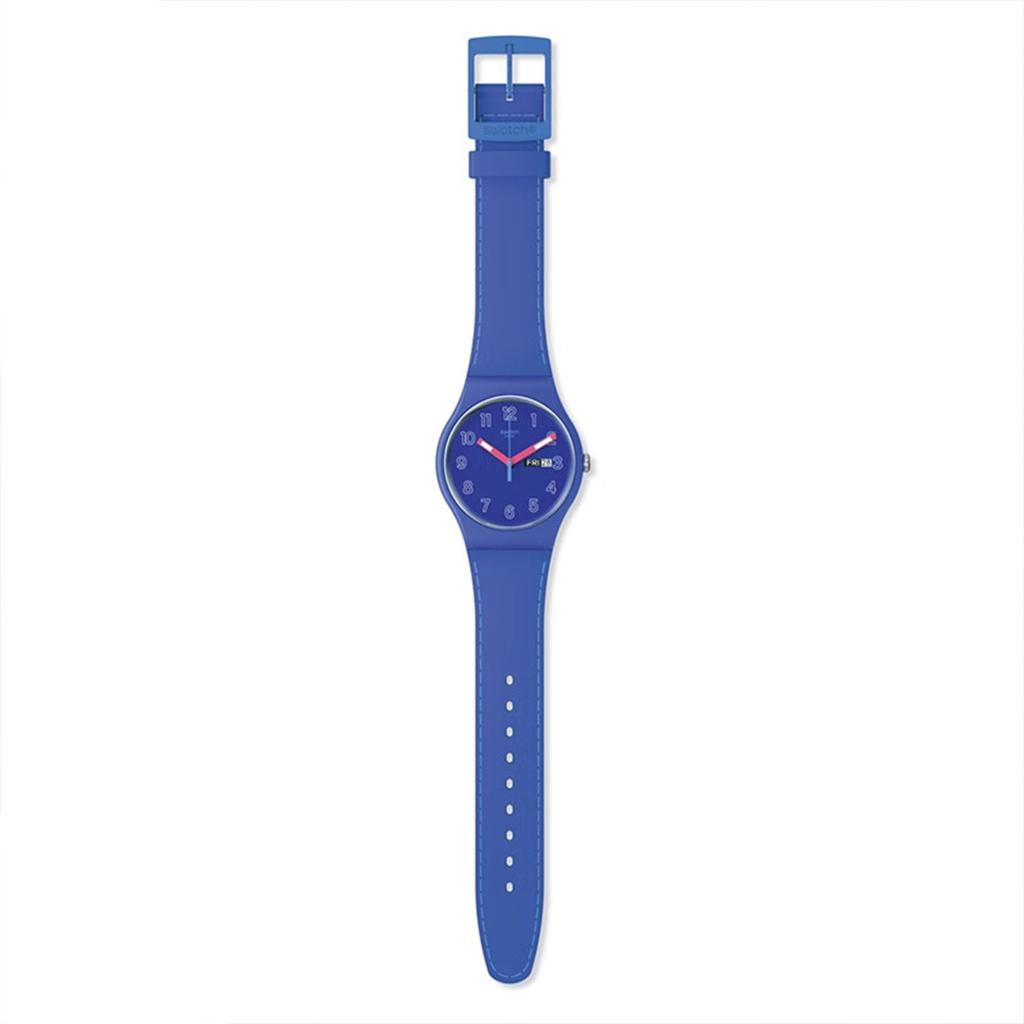 Swatch Gent Series Quartz Movement Blue Cruise Watch 41Mm Blue Dial Bio-Based Material Case Silicone Strap Unisex watches SO29N705