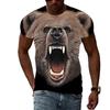 Summer Animal 3D Printing Cool Bear Men's T-shirt 2021 Street Fashion Casual Tops