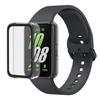 Smartwatch Case Compatible with Samsung Galaxy Fit 3 - Hard Protective Case Transparent Tempered Glass Screen