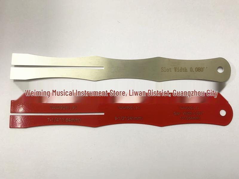 Silver & Red Long Radius Ruler for Musical Instrument Accessories - Fret Wire Tool Starting at 0.08 Inches