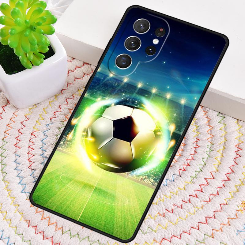 Огонь Футбол Мяч для футбола мягкий Чехол для телефона для Samsung Galaxy note 10 pro S26 Ultra S23 S24 FE S25 S21 S22 PLUS ударопрочный Чехол