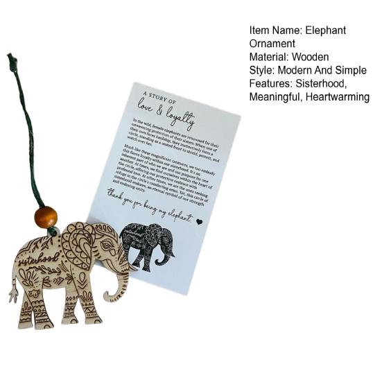 Украшение дружбы со слоном, деревянные подарки сестричеству со слоном с историей для женщин племени