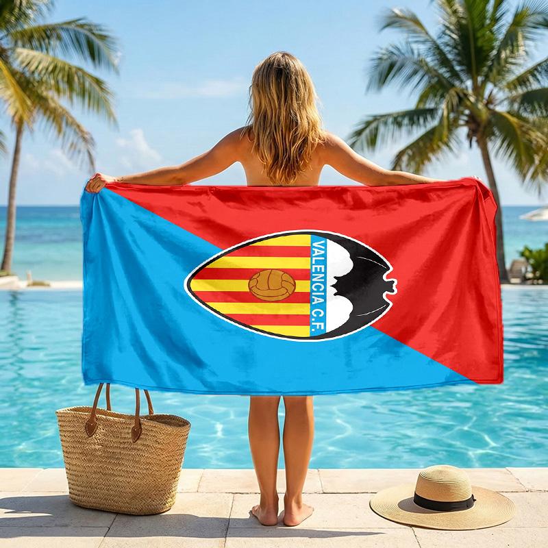 Valencia FC print Quick Dry Beach Towel Microfiber Absorbent Portable Travel Swimming Towel