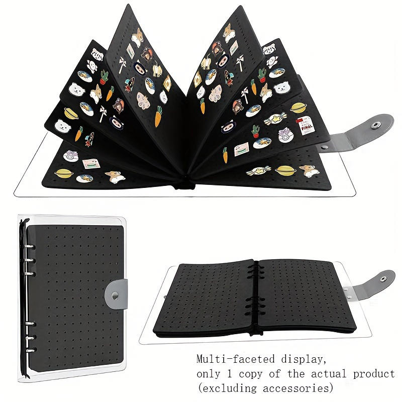Portable Brooch Storage Book Pin Dust-proof Display Book Tray Metal Badge Collection Medal Organize Booklet