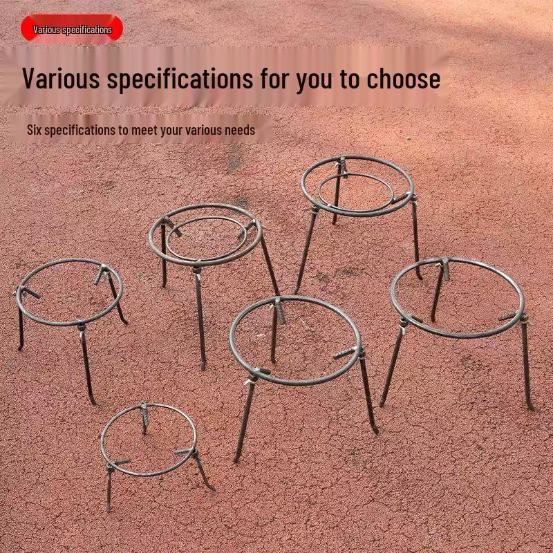 Портативный чугунный штатив-подставка для приготовления пищи на дровах